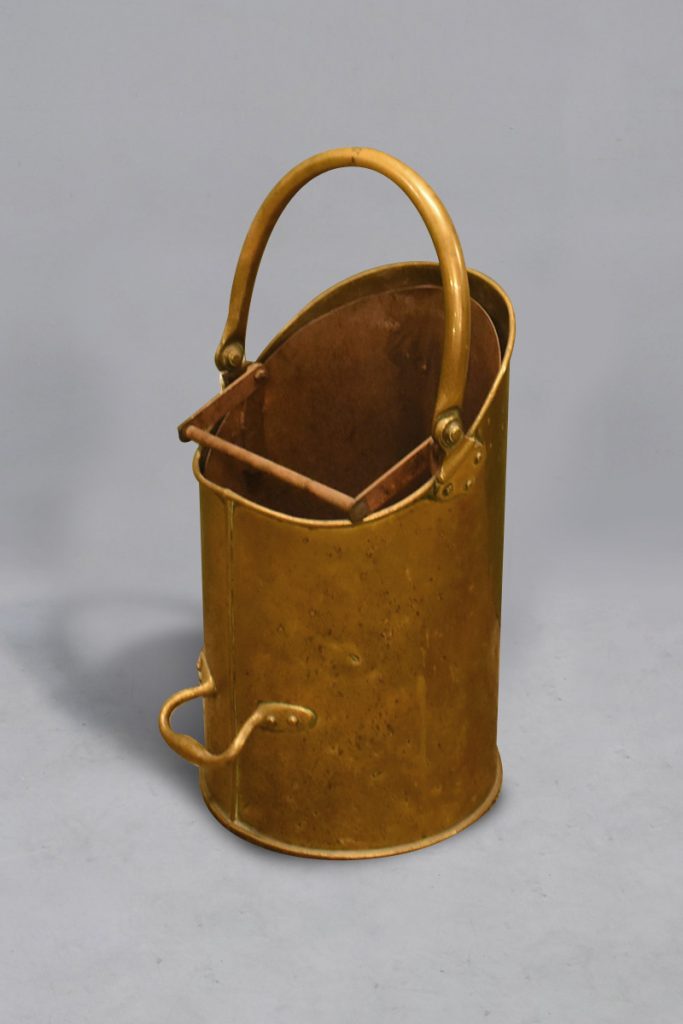 Tall Brass Coal Bucket with Handle The Classic Prop Hire Company