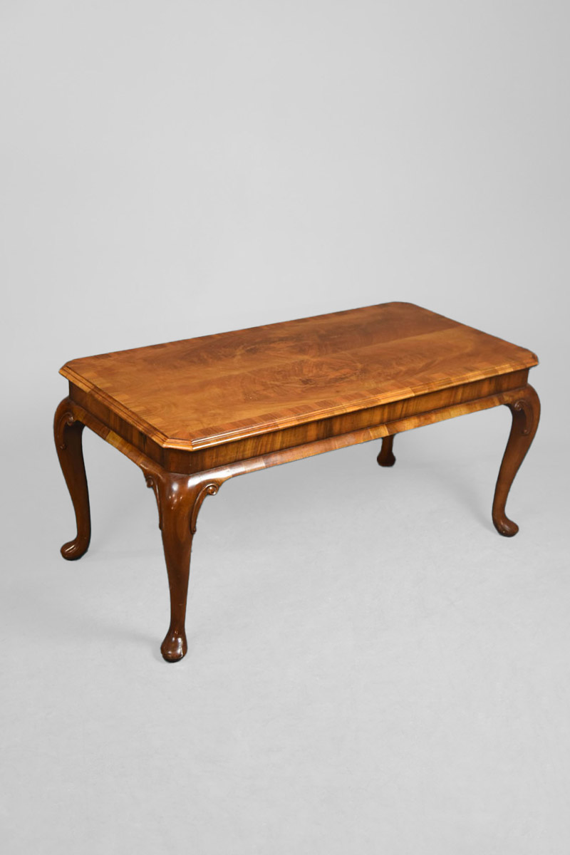 Edwardian Walnut Oblong Coffee Table With Cabriole Legs The Classic