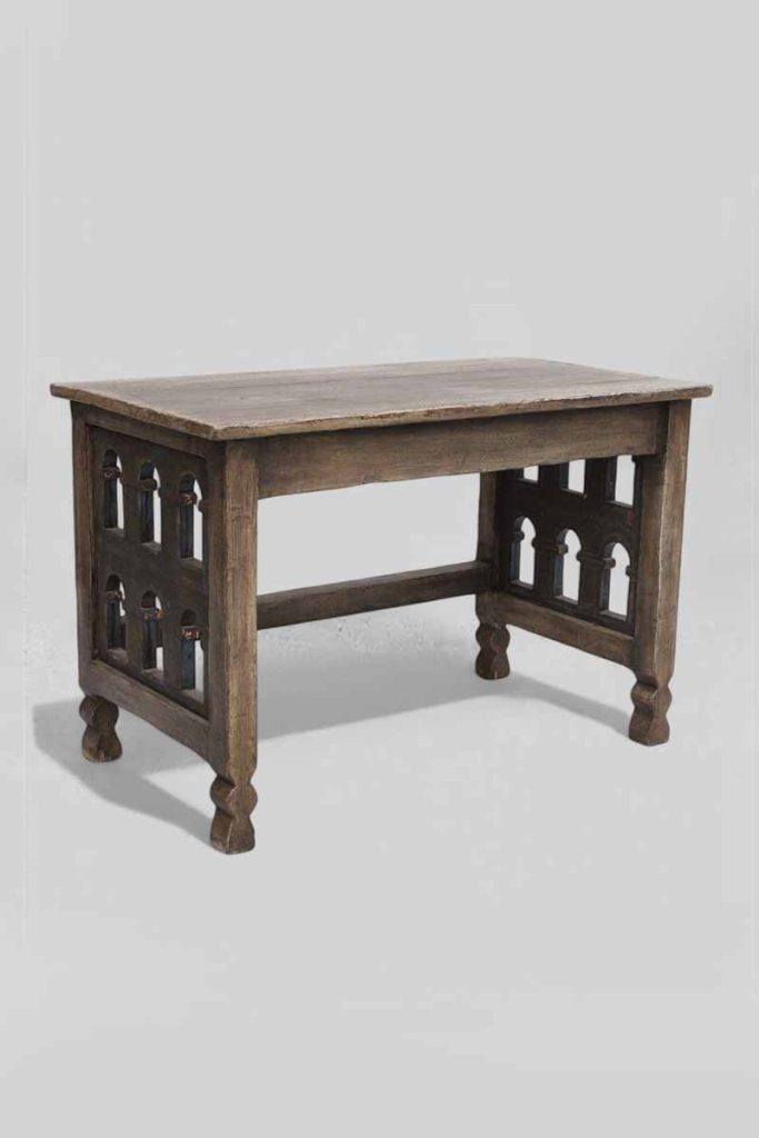 Scribe’s Table with Carved & Painted Base – The Classic Prop Hire Company