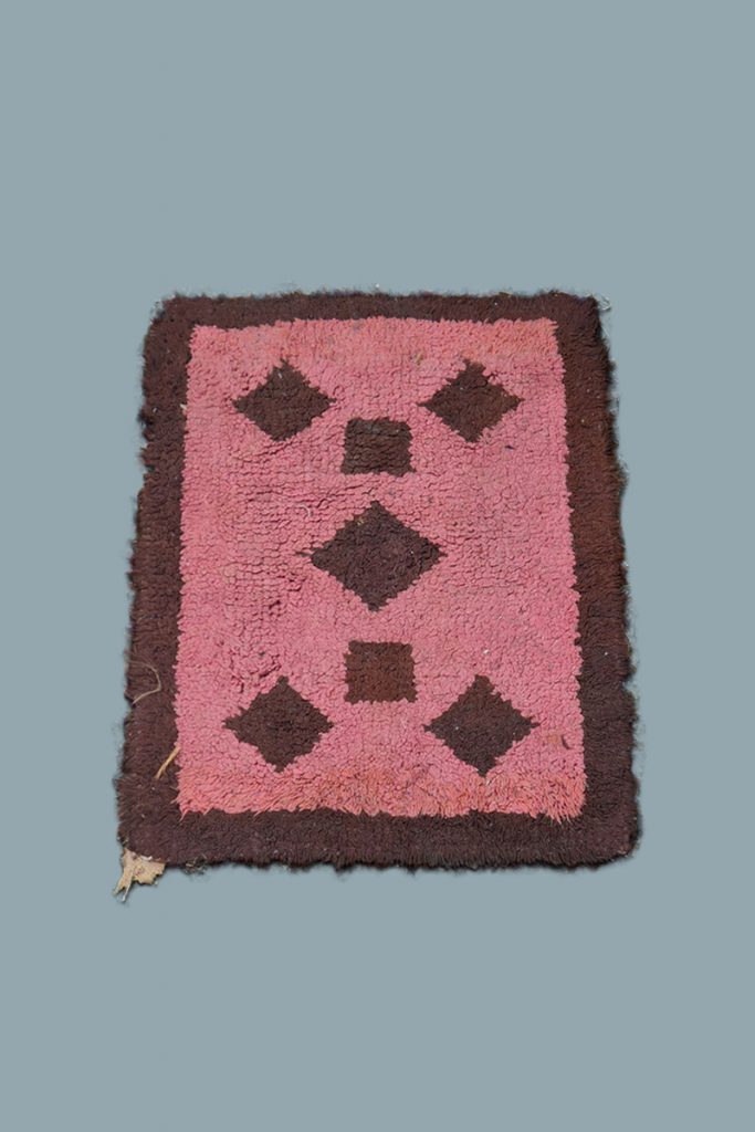 2' x 1'6" Pink Wool Rug The Classic Prop Hire Company