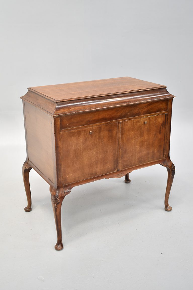 Mahogany Gramophone Cabinet With Cabriole Legs - The Classic Prop Hire
