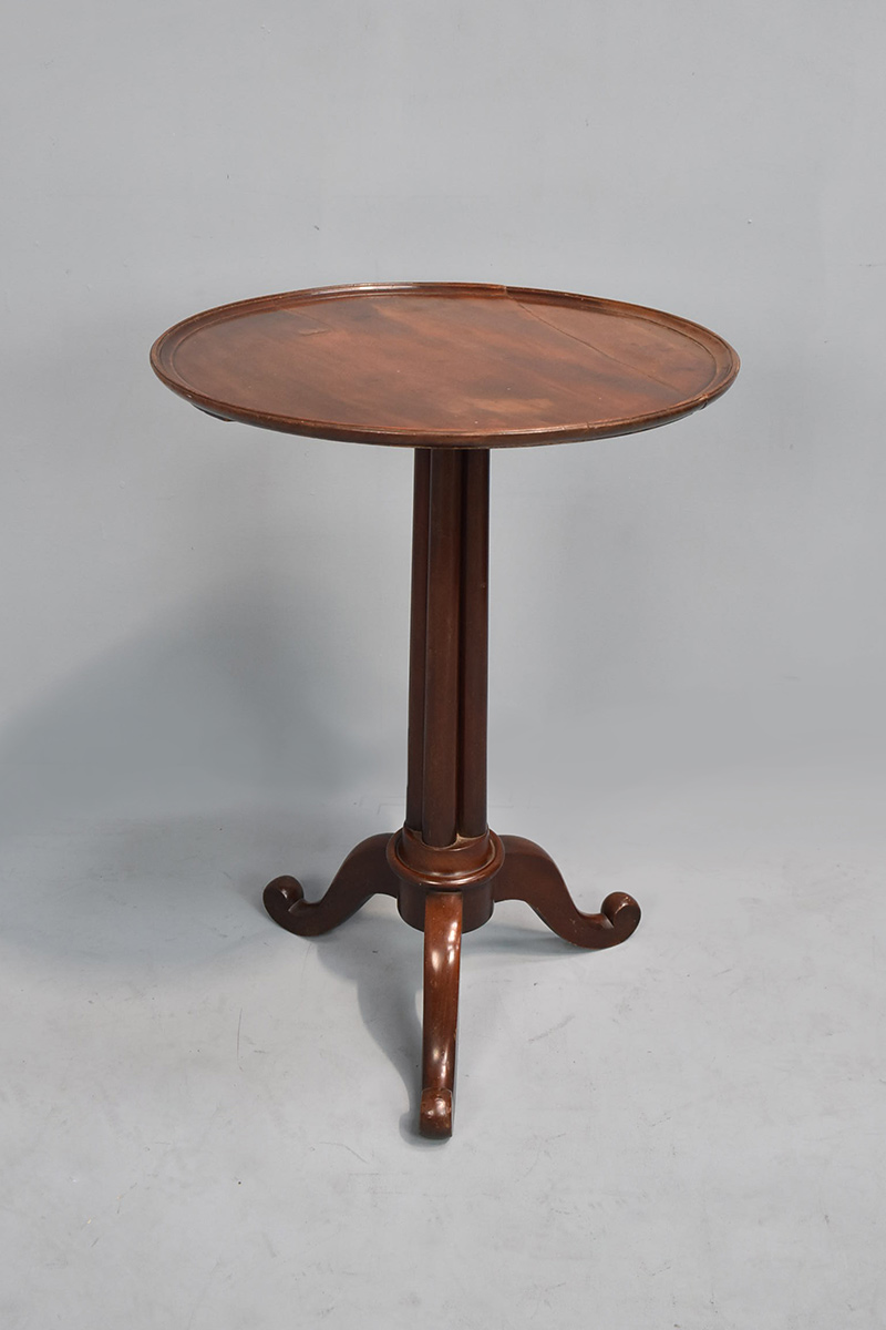 Mahogany Circular Tray Top Occasional Side Table The Classic Prop Hire Company