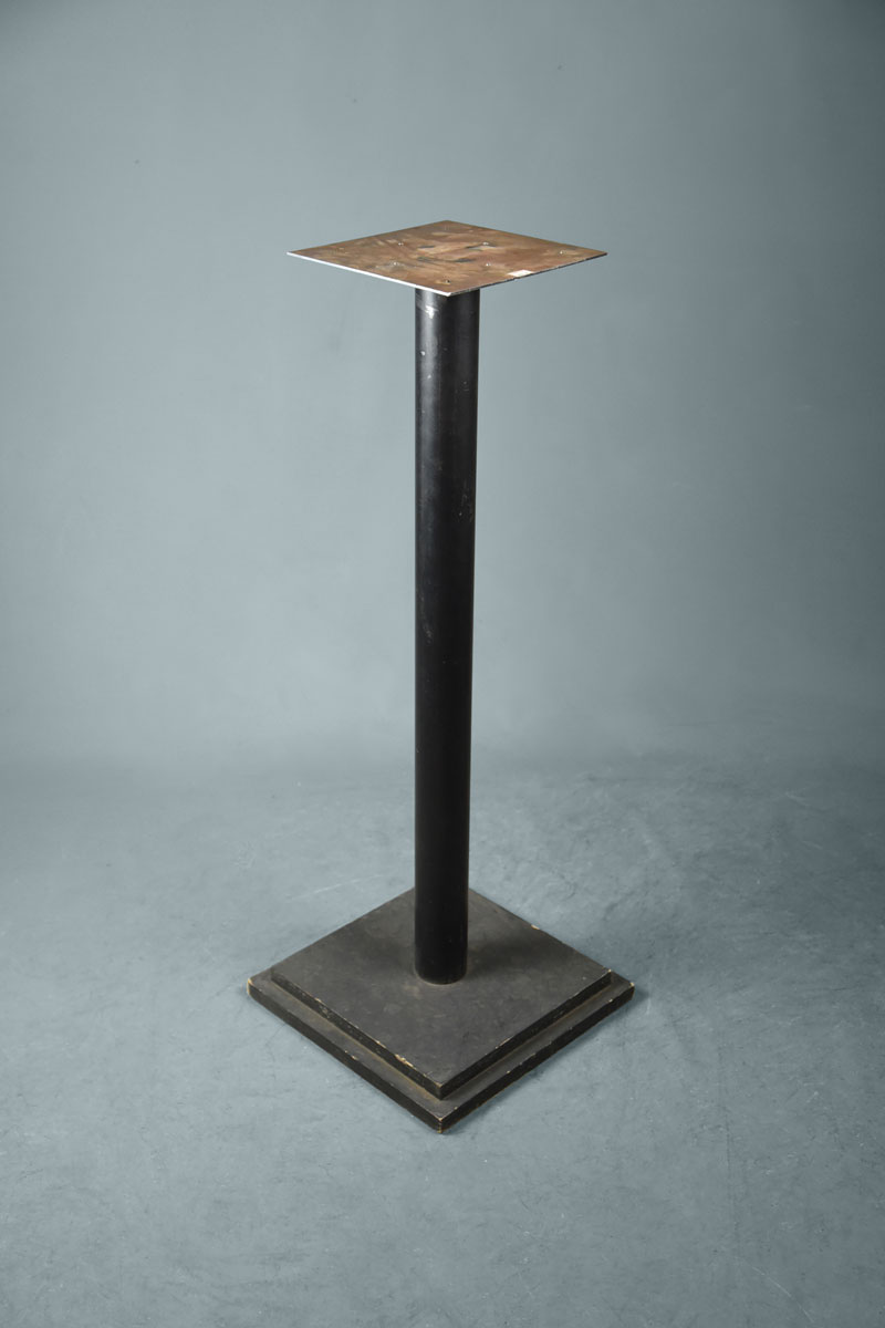 Tall Black Metal Table / Pedestal Base With Stepped Base The Classic
