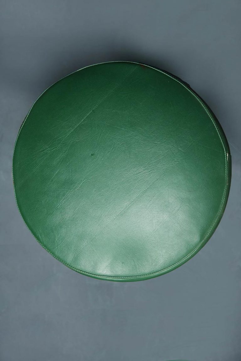 Circular Bottle Green Vinyl Bar Stool SEATS ONLY The Classic Prop